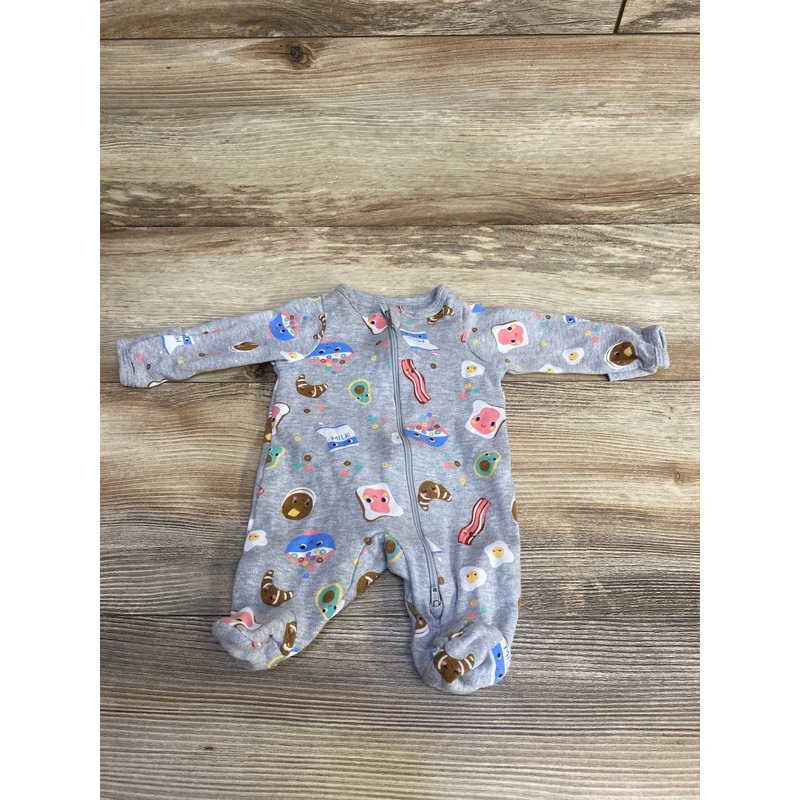 Wonder Nation Breakfast Sleeper Grey sz Preemie Grey Preemie