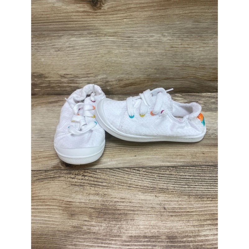 Wonder Nation Girls’ Casual Bump Toe Sneaker White Sz 10c