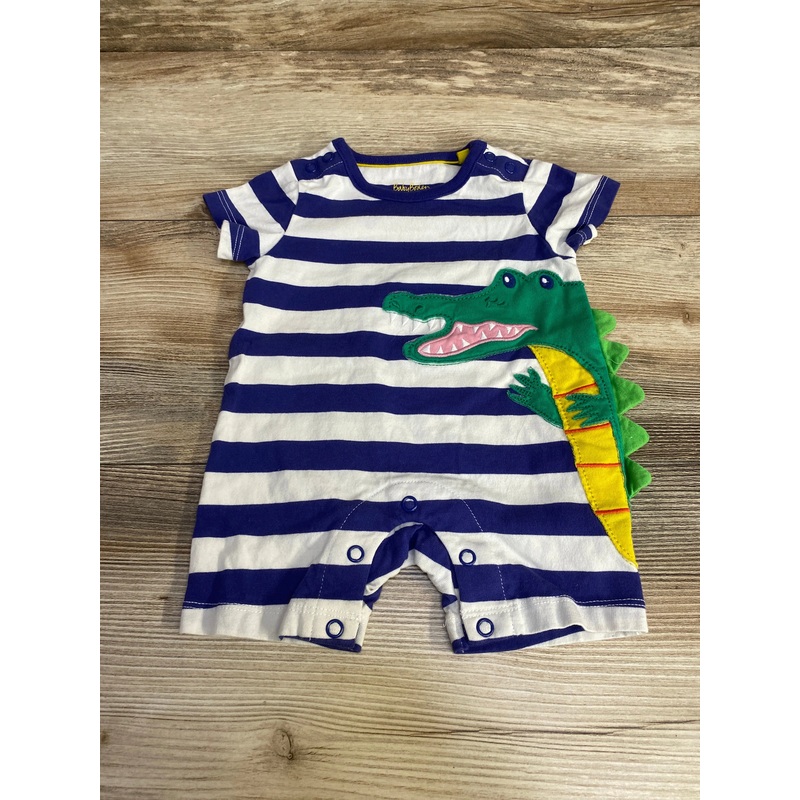 Baby Boden Gator Striped Romper Blue sz 0-3m Blue Newborn