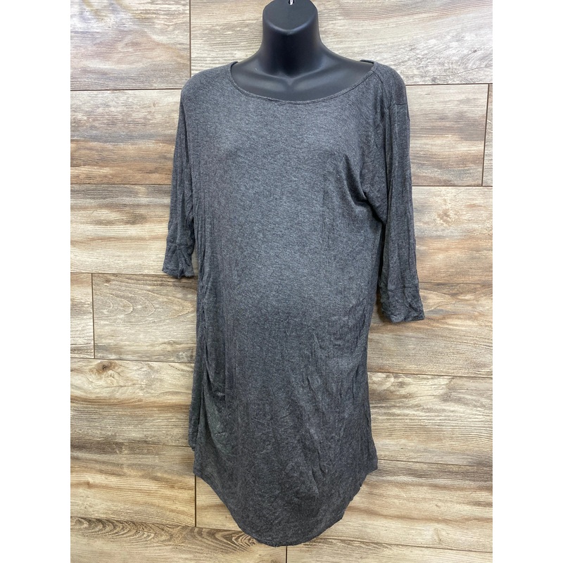 Can’t Wait Maternity 3/4 Sleeve Dress Grey sz XL Grey Maternity XL