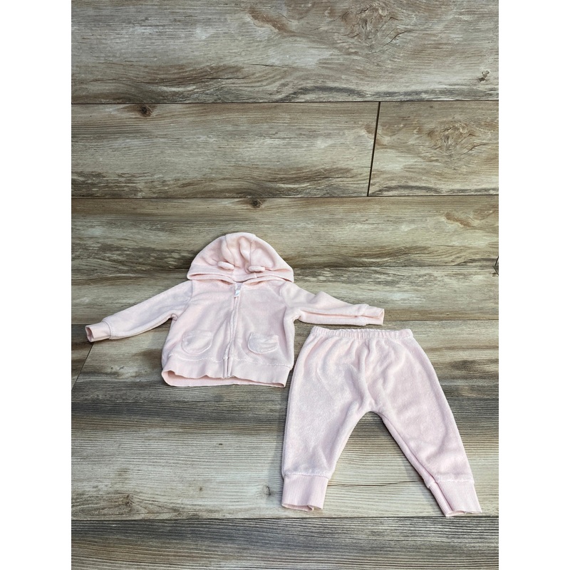 Carter’s 2pc Terry Cloth Hoodie & Pants Pink sz 6m Pink 6m