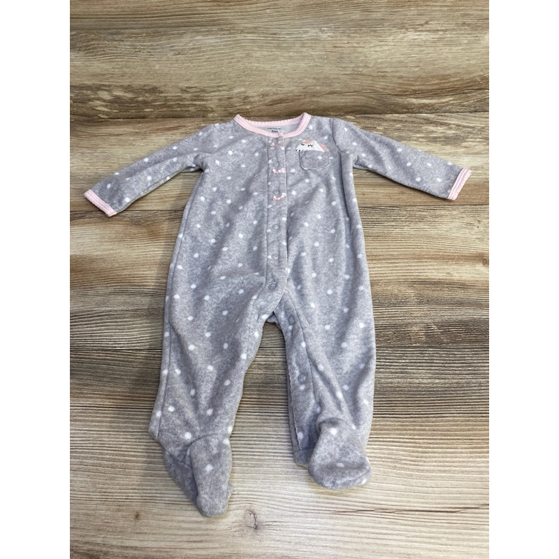 Carter’s Polka Dot Blanket Sleeper Grey sz 3m Grey 3m