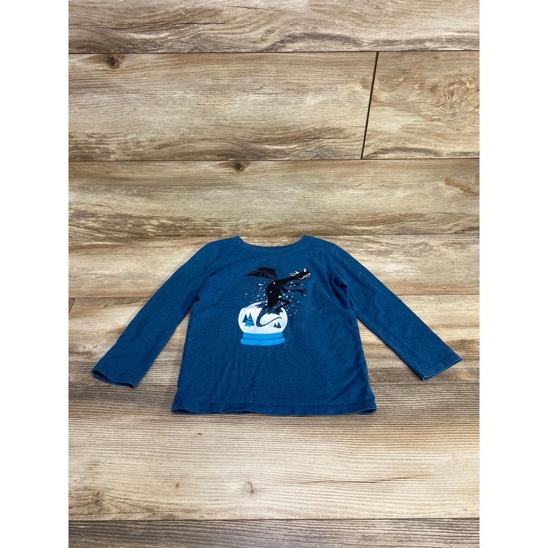 Cat & Jack Dragon Shirt Blue sz 4T Blue 4T