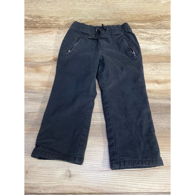 Cat & Jack Fleece Lined Drawstring Pants Black sz 2T Black 2T