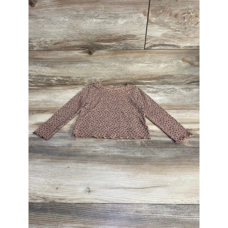 Cat & Jack Leopard Print Shirt Brown sz 3T Brown 3T