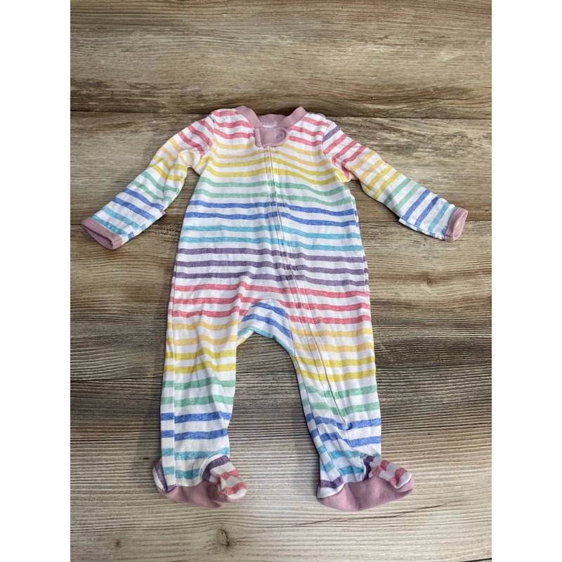 Honest Baby Striped Sleeper White sz 0-3m White Newborn