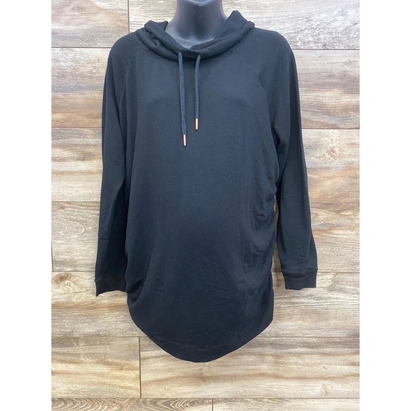 Isabel Maternity Cowl Neck Sweatshirt Black sz XL Black Maternity XL