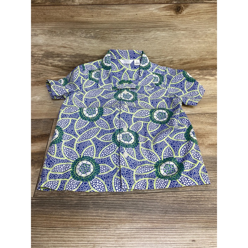 Janie and Jack Kaavia James Unior-Wade Button Up Shirt White sz 2T Blue 2T