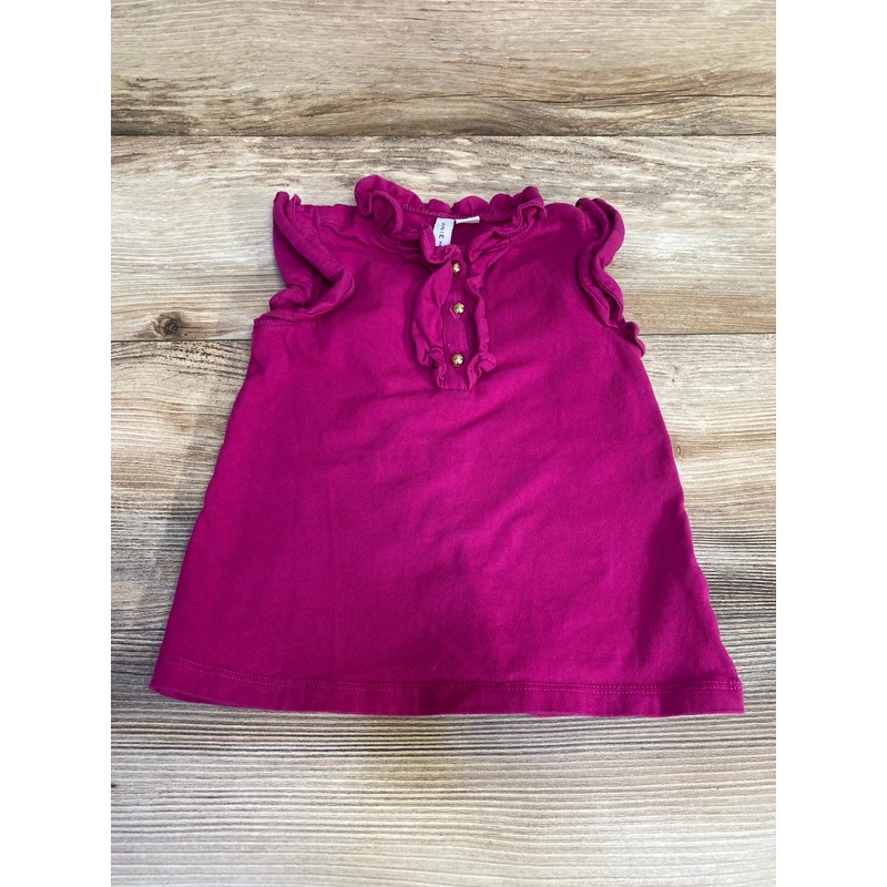 Janie and Jack Ruffle Sleeve Top Berry sz 3T Pink 3T
