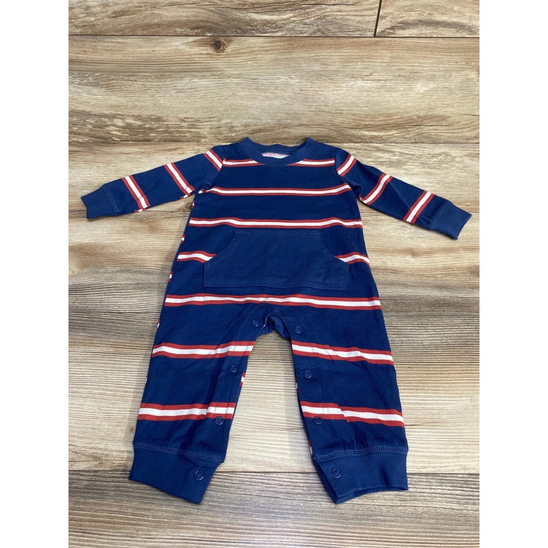 Just One You Striped Coverall Navy sz 9m Navy 9m