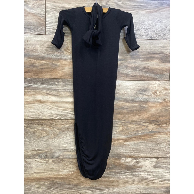 Lou Lou 2pc Knotted Gown & Headband Black sz Newborn Black Newborn