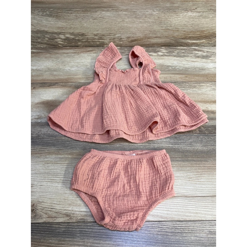 Modern Moments 2pc Smocked Dress & Bloomers Pink sz 0-3m Pink Newborn
