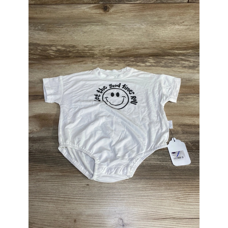 NEW Boitaoya Let The Good Times Roll Romper White sz 9-12m White 9m