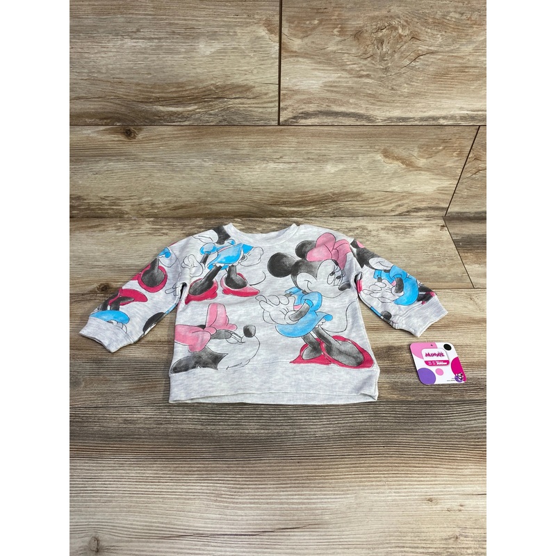 NEW Disney Junior Minnie Mouse Sweatshirt Grey sz 12m Grey 12m