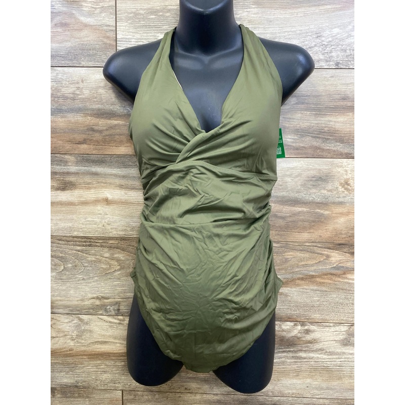 NEW Gap Maternity 1pc Wrap V-Neck Swimsuit Green sz XL Green Maternity XL