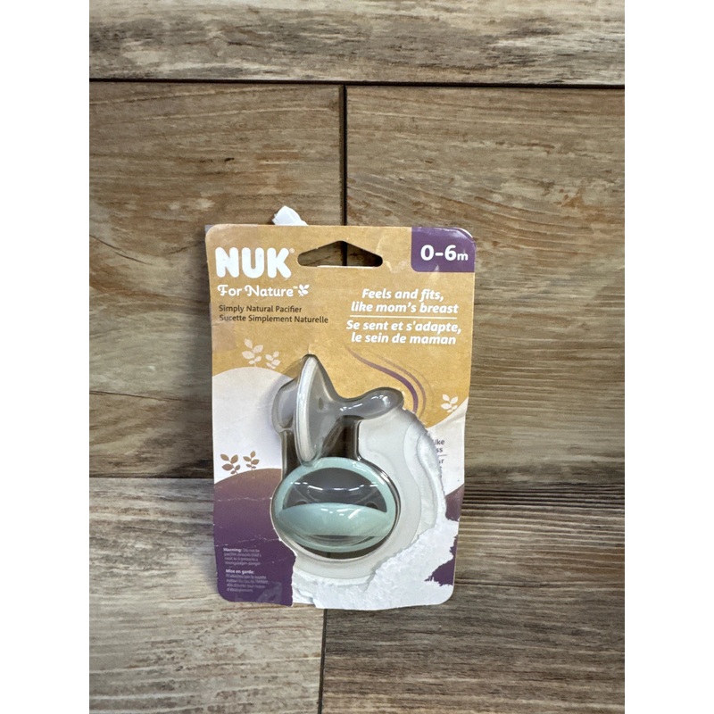 NEW NUK for Nature Simply Natural Mom-Like Pacifier 0-6m, Neutral 2pk