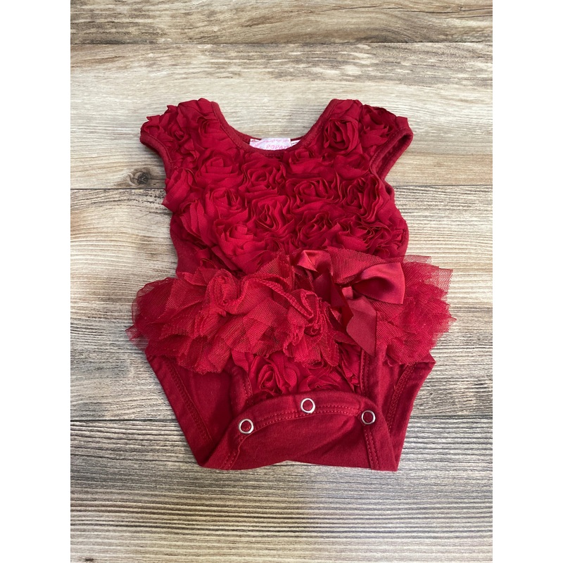 Popatu Rosette Bodysuit Red sz 0-3m Red Newborn
