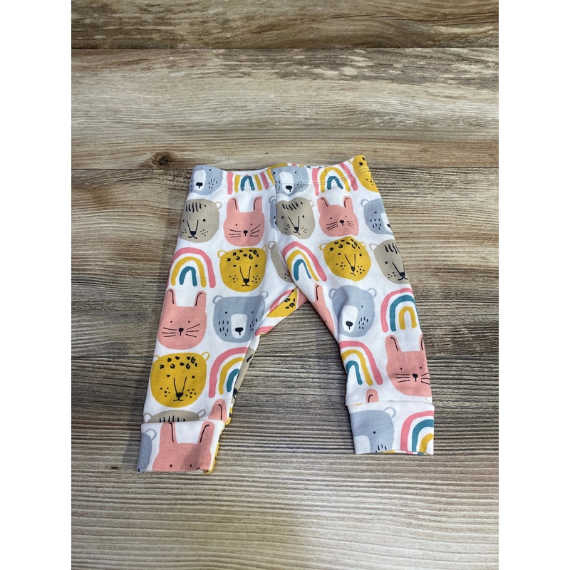 TEA Animal Print Pants White sz 0-3m White Newborn