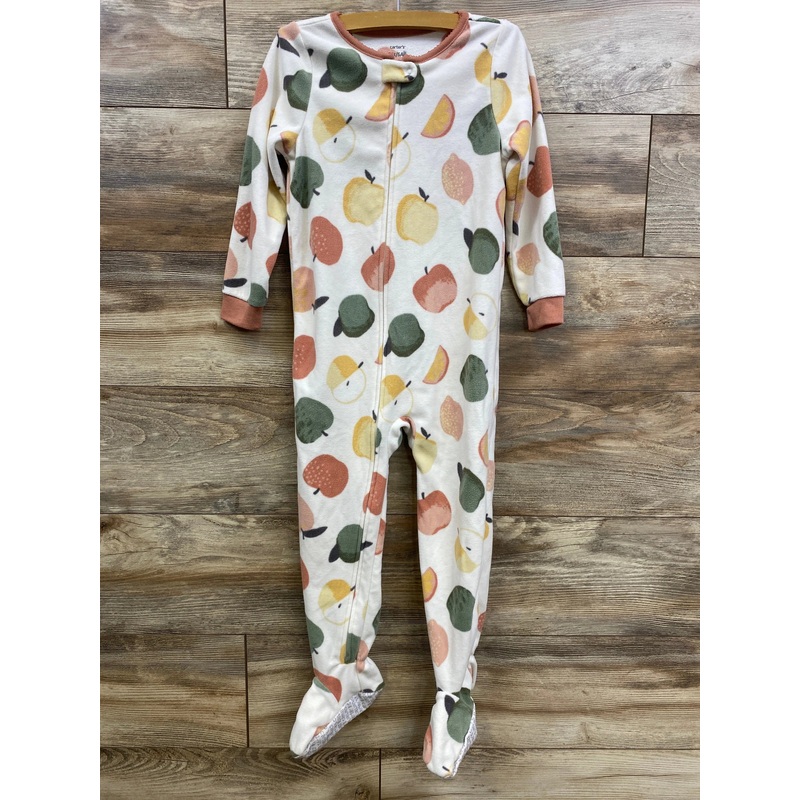 Carter’s Fruit Print Blanket Sleeper White sz 5T White 5T