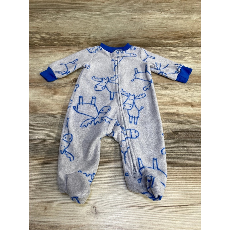 Carter’s Moose Print Blanket Sleeper Grey sz 3m Grey 3m