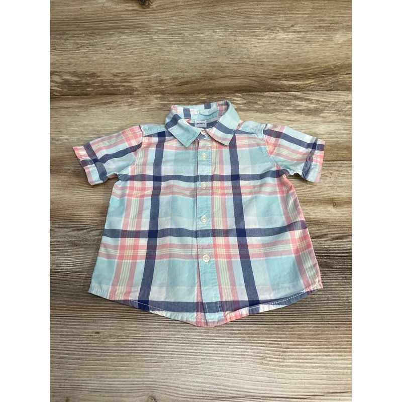 Carter’s Plaid Button Up Shirt Blue sz 18m Blue 18m