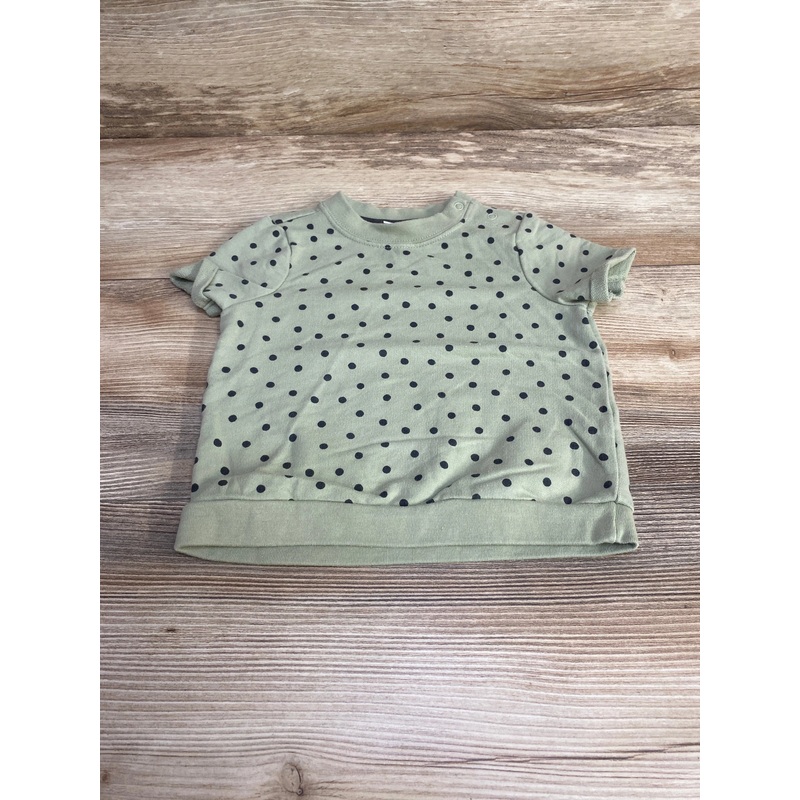 Cat & Jack Polka Dot Shirt Green sz 12m Green 12m