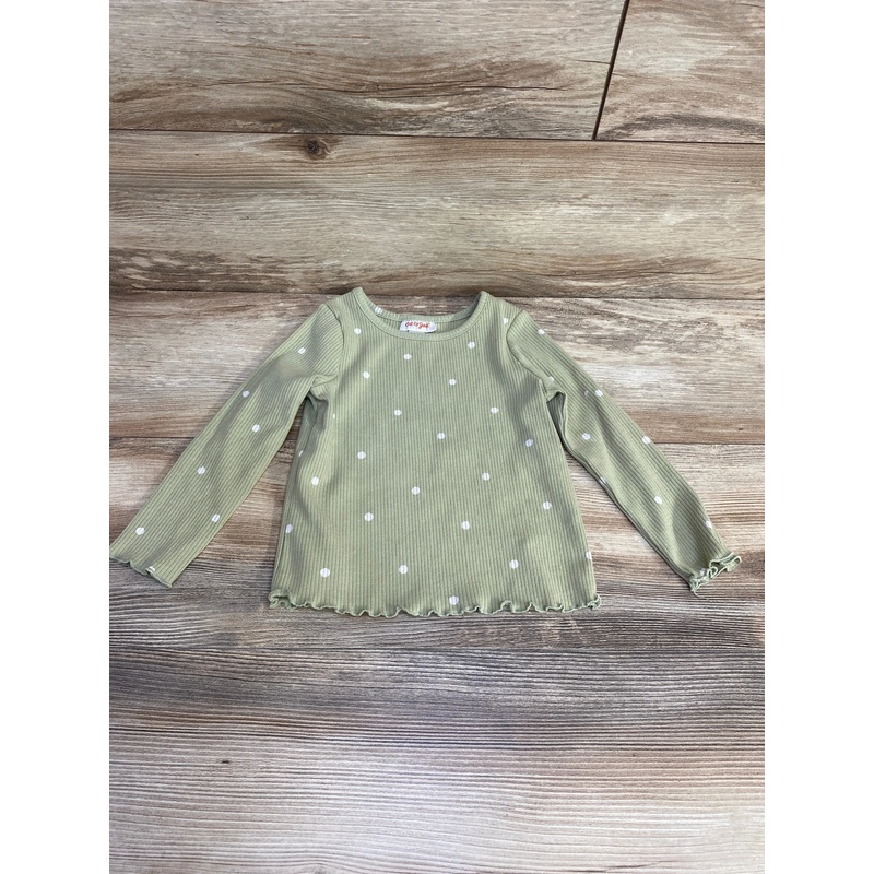 Cat & Jack Polka Dot Shirt Green sz 2T Green 2T