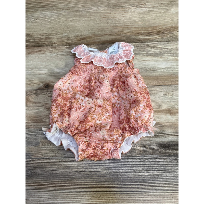 Cupcakes and Cashmere Floral Romper Pink sz 0-3m Pink Newborn