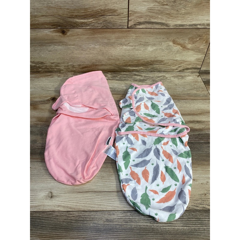 Gllquen Baby 2pk Swaddle Wraps Pink sz 0-3m Pink Newborn
