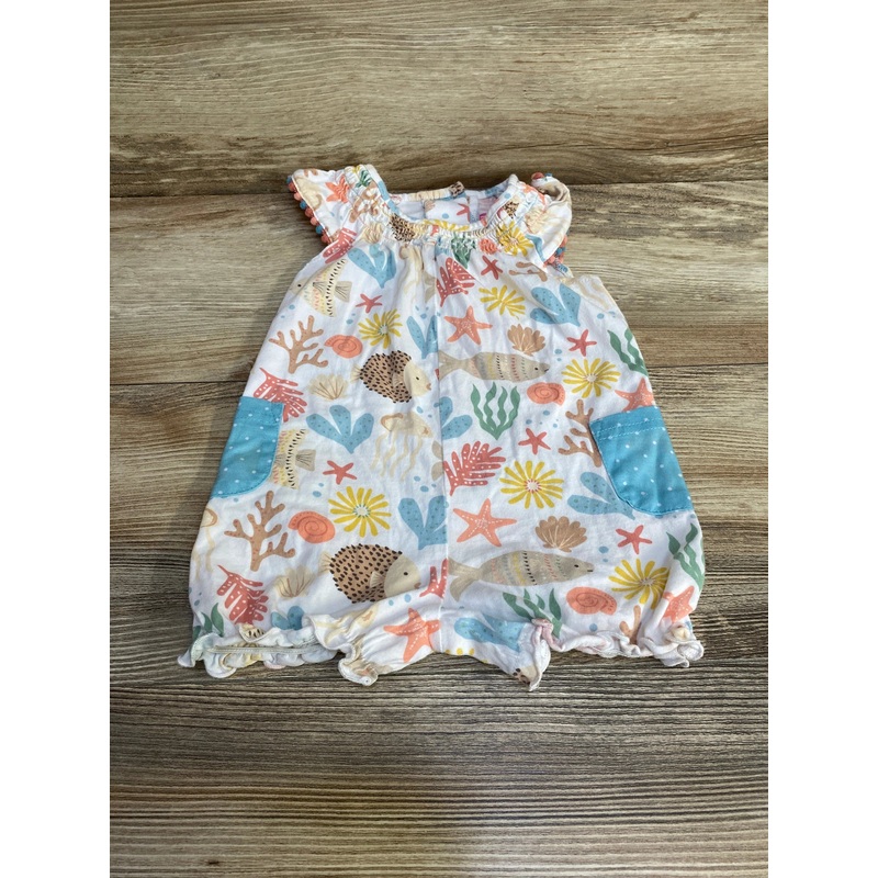 Goodlad Sea Print Shortie Romper White sz 9m White 9m