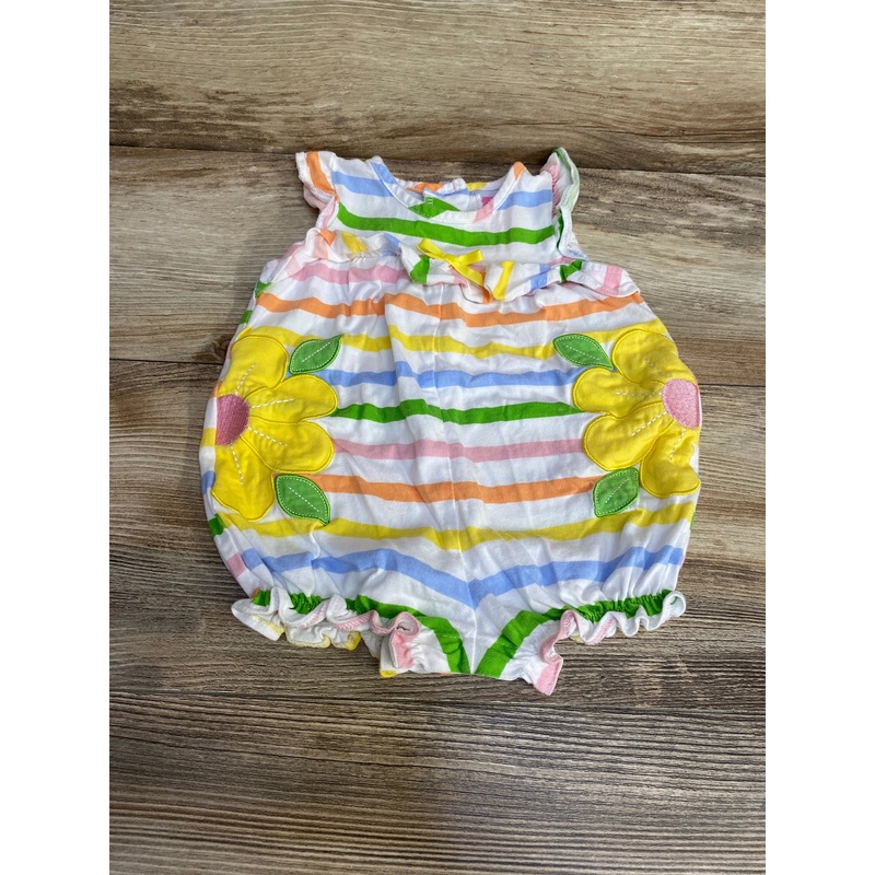 Goodlad Striped Shortie Romper White sz 6m White 6m