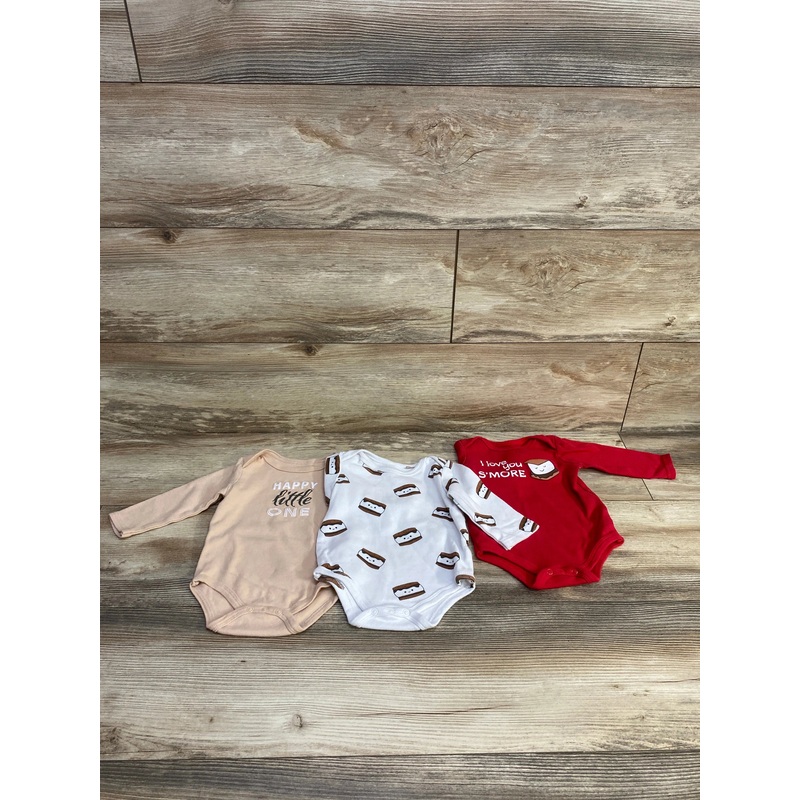 Hudson Baby 3pk I Love You S’more Bodysuits Red sz 6-9m Red 6m