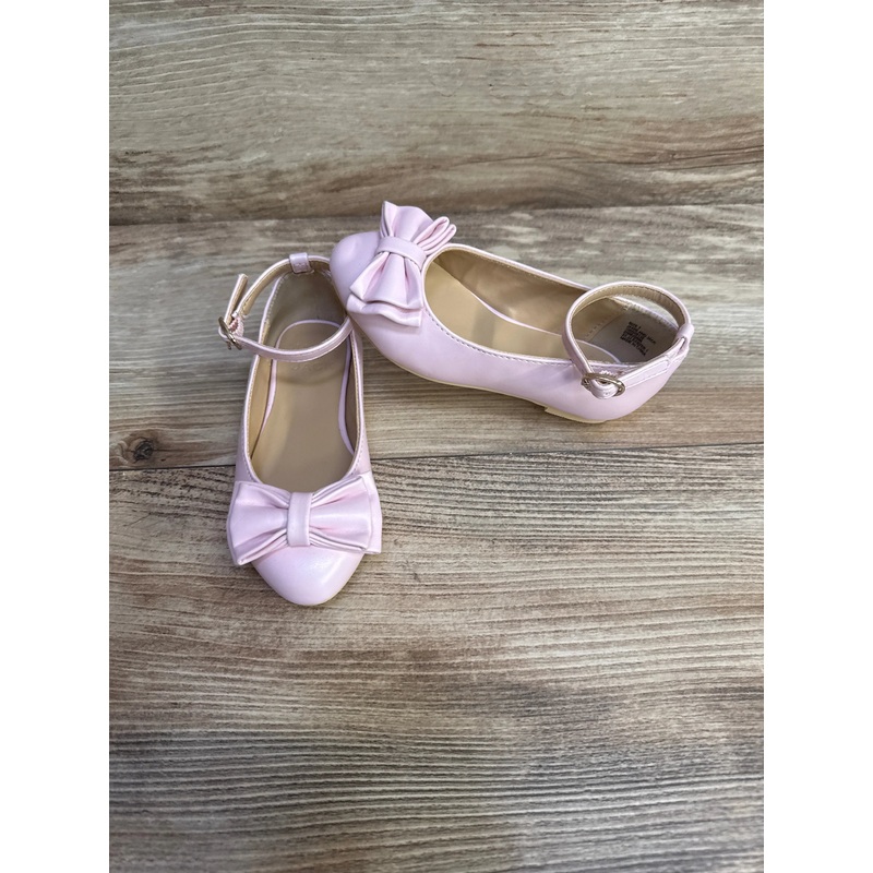 Janie & Jack Patent Bow Ballet Flat in Cotton Candy Pink sz 7c