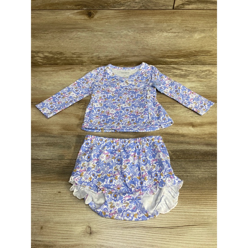 Just One You 2pc Floral Top & Bottoms Blue sz 6m Blue 6m