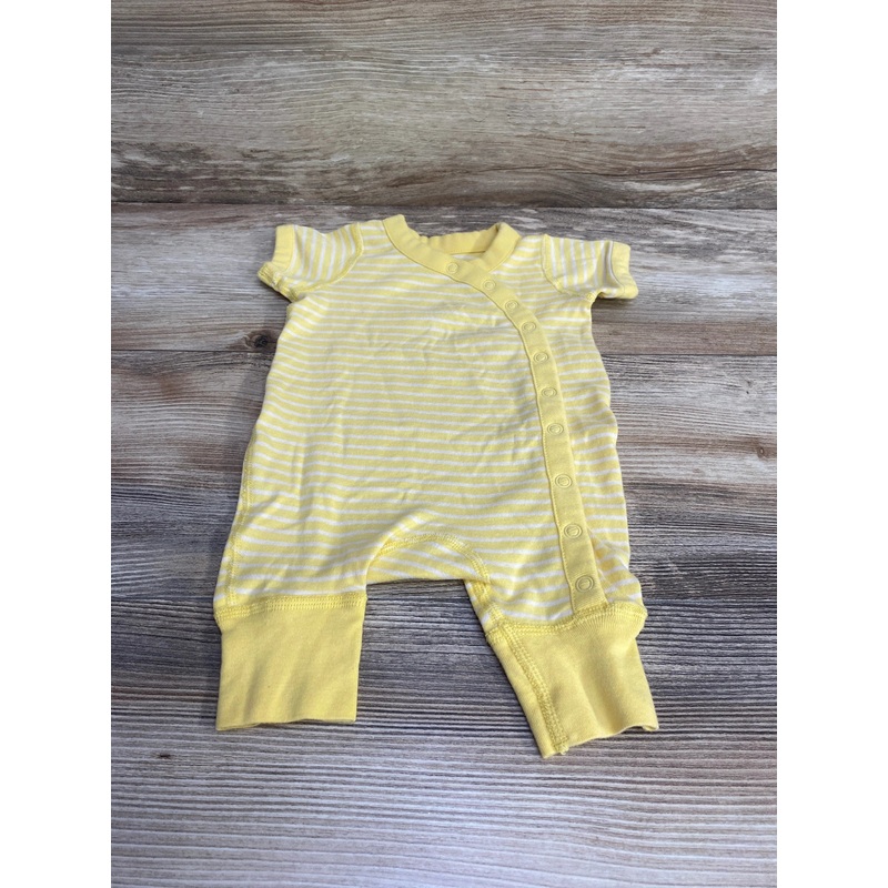 Moon and Back by Hanna Andersson Striped Romper Yellow sz Newborn Yellow Newborn