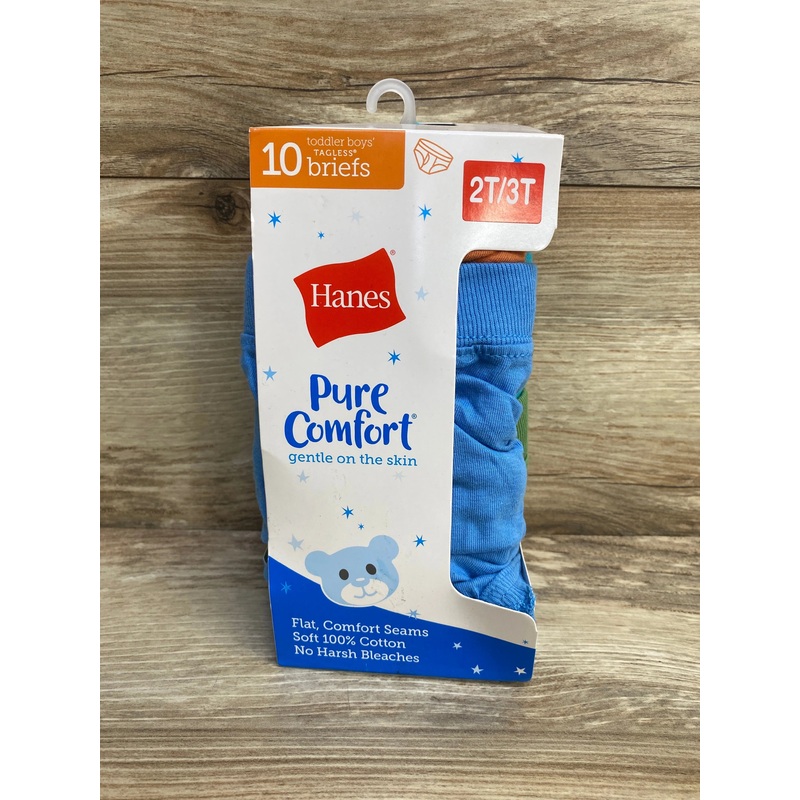 NEW Hanes Toddler Boys’ Pure Comfort Boxer Brief Underwear, 10-Pack 2T/3T