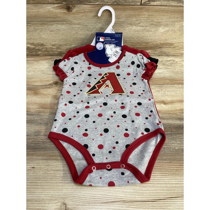 NEW MLB Arizona Diamondbacks 2pc Creeper Set Black sz 24m 24m Grey