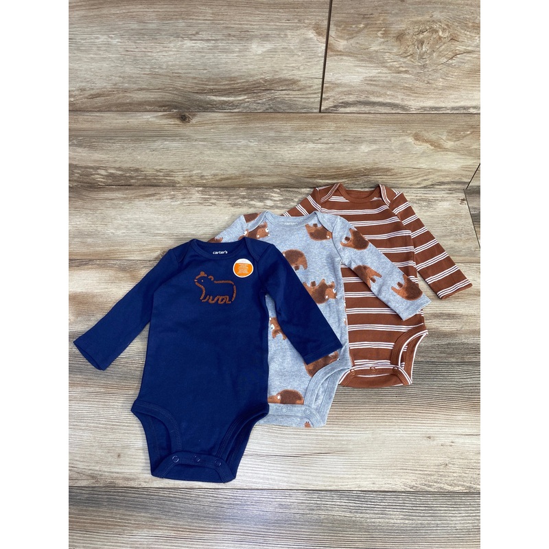 NWOT Just One You 3pk Bear Bodysuits Navy sz 6m Navy 6m
