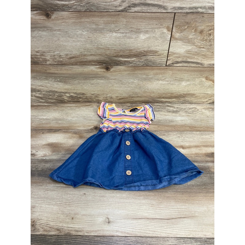 Picapino Striped Dress Pink sz 12m Multicolor 12m