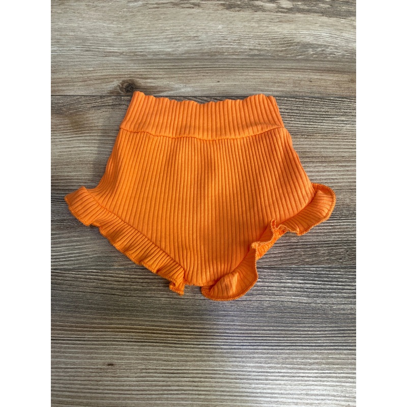 Ribbed Ruffle Bloomers Orange sz 3-6m Orange 3m