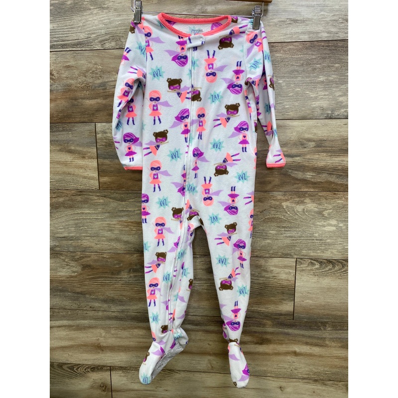 Simple Joys Superhero Blanket Sleeper White sz 4T White 4T