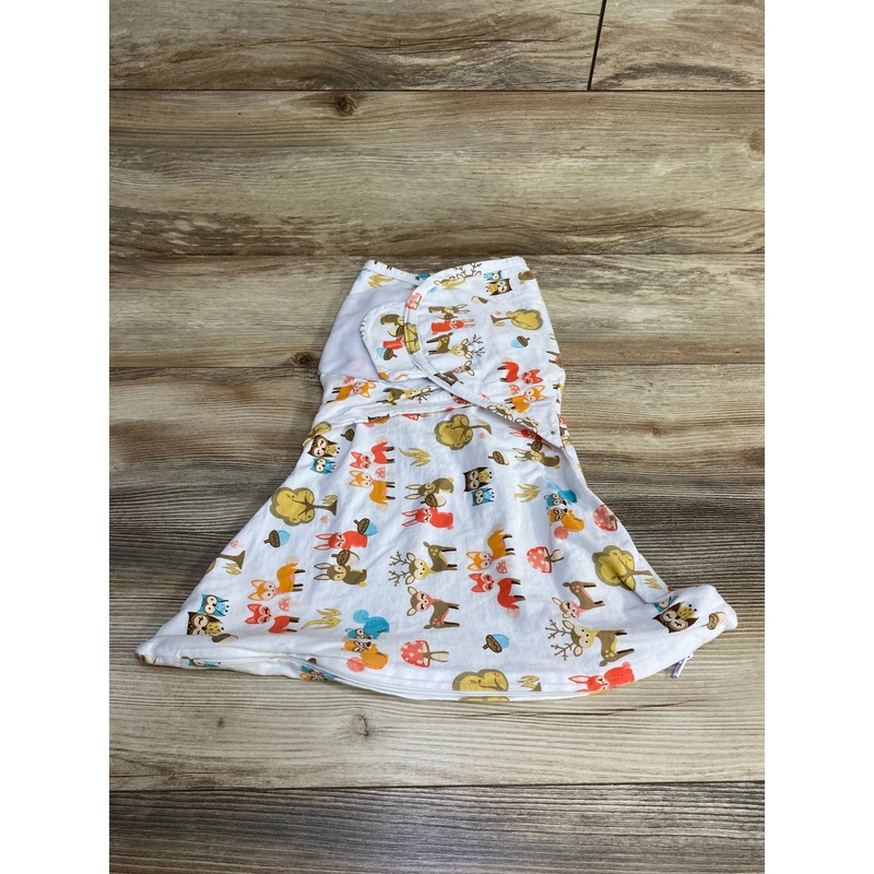 Sleeping Baby Zippy Swaddle in Woodland White sz 0-3m White Newborn