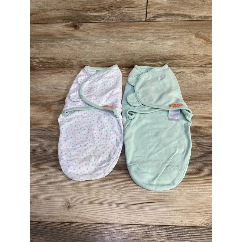 SwaddleMe 2pk Swaddle Wraps White/Green sz 0-3m Multicolor Newborn