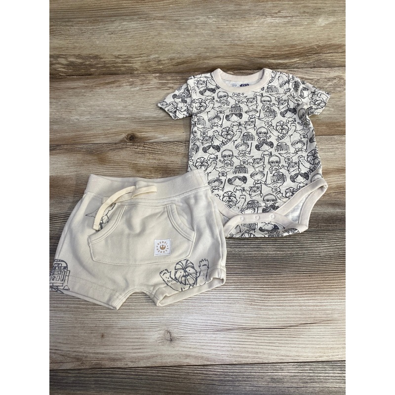 Baby Gap Star Wars 2pc Bodysuit & Shorts Beige sz 6-12m Beige 6m