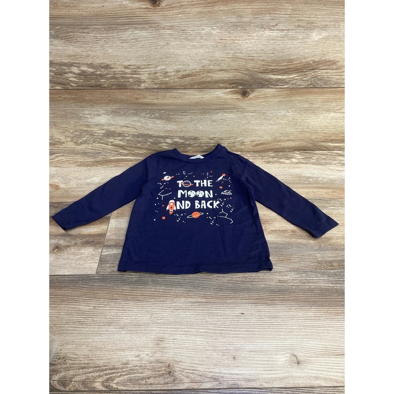 Beebay To The Moon and Back Shirt Navy sz 18-24m Navy 18m