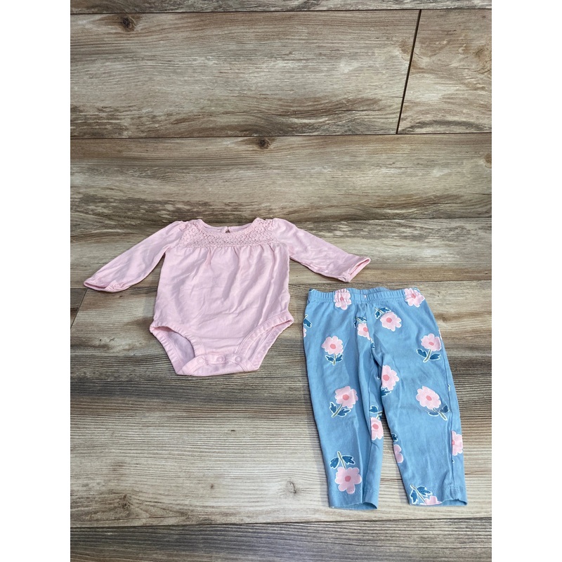 Carter’s 2pc Long Sleeve Bodysuit & Leggings Pink sz 9m Pink 9m