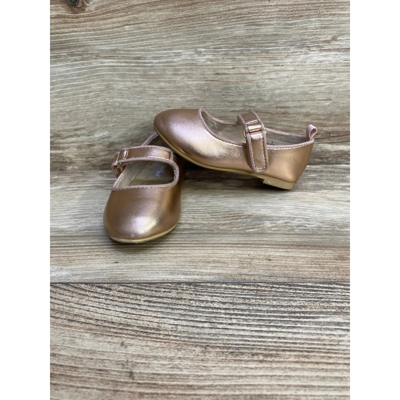 Cat & Jack Anastasia Ballet Dress Shoes Rose Gold sz 6c