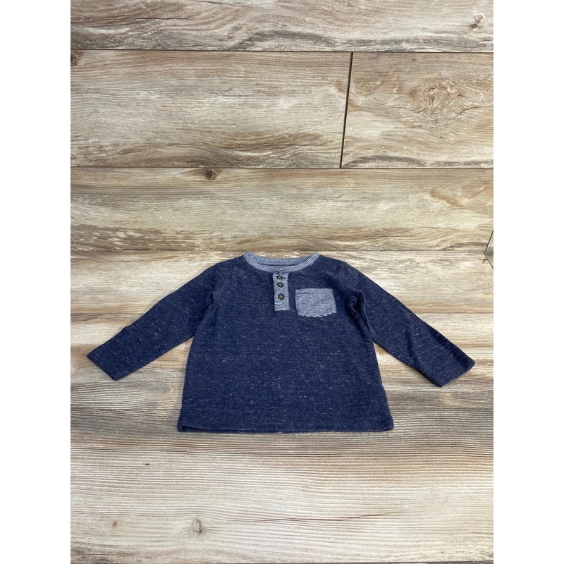Cat & Jack Henley Shirt Navy sz 2T Navy 2T