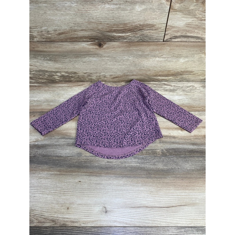 Cat & Jack Leopard Print Shirt Purple sz 2T Purple 2T