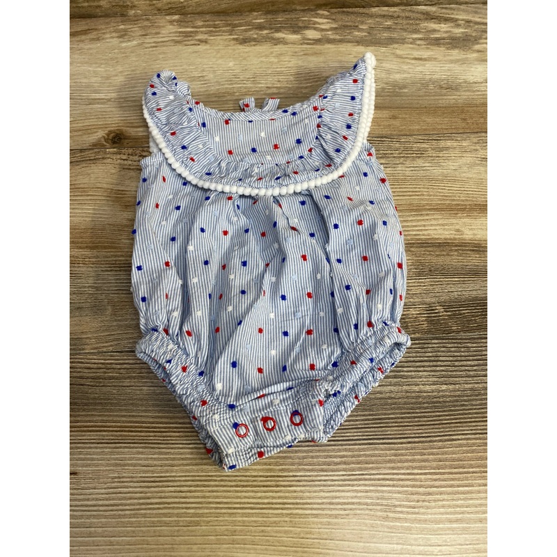 Cat & Jack Striped Romper Blue sz 0-3m Blue Newborn
